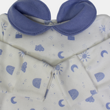 Bluish Long-Sleeved Baby Footie