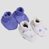 Purple/White Baby Shoes (Pack of 2)