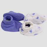 Purple/White Baby Shoes (Pack of 2)