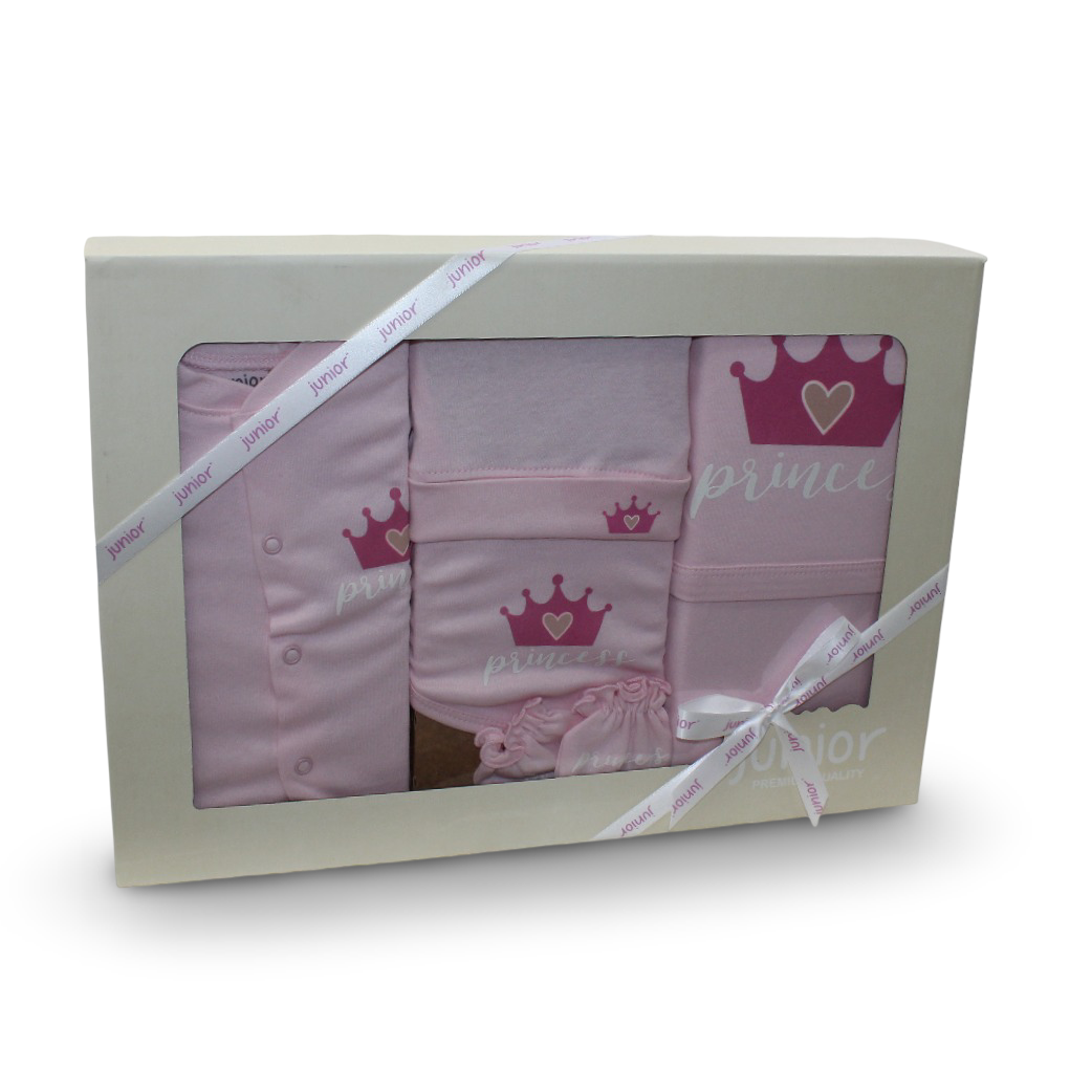 Pink Princess 5-Piece Baby Layette Set