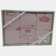 Pink Princess 5-Piece Baby Layette Set