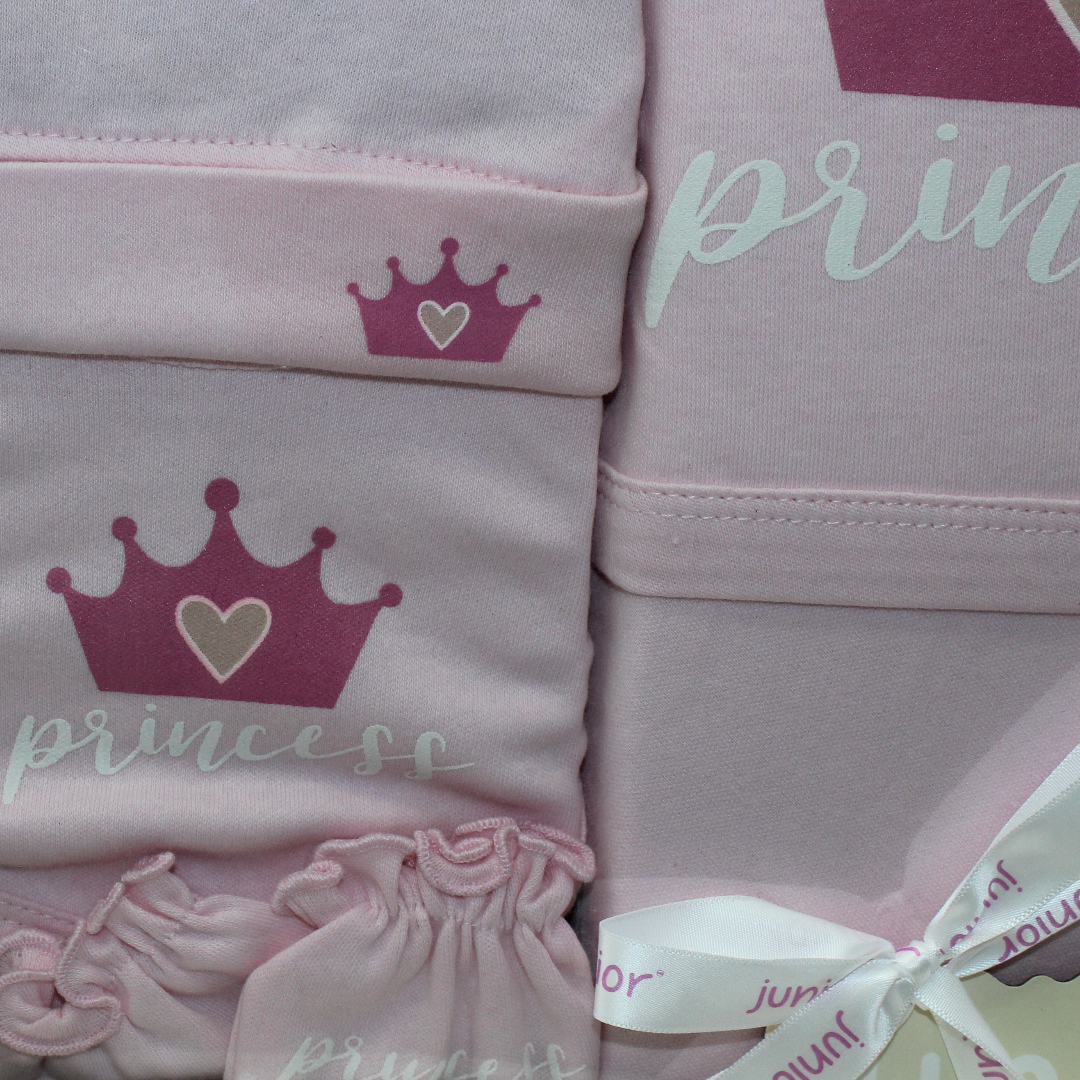Pink Princess 5-Piece Baby Layette Set
