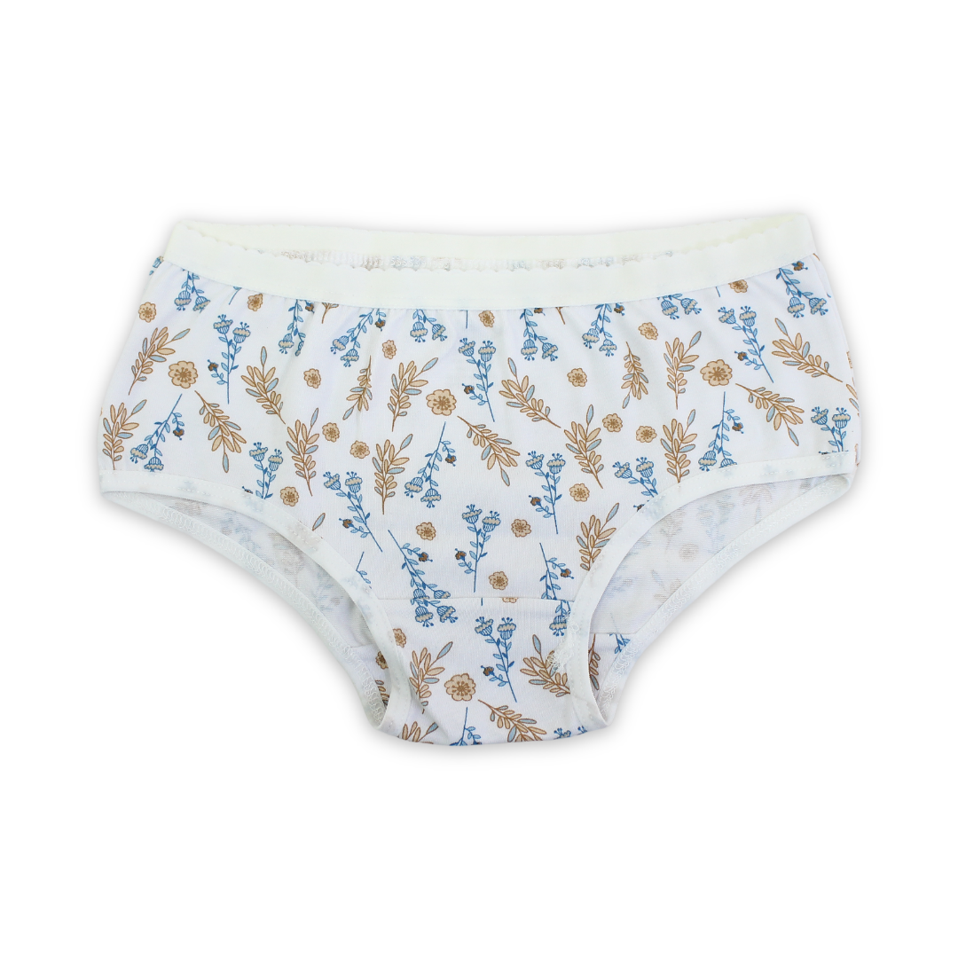Girls Cotton Pantie – Blue*Gold - Clothing - Junior