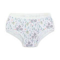 Girls Cotton Pantie – White with Flowers Print