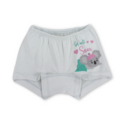 Girls Cotton Pantie – Off-White with Koala Print