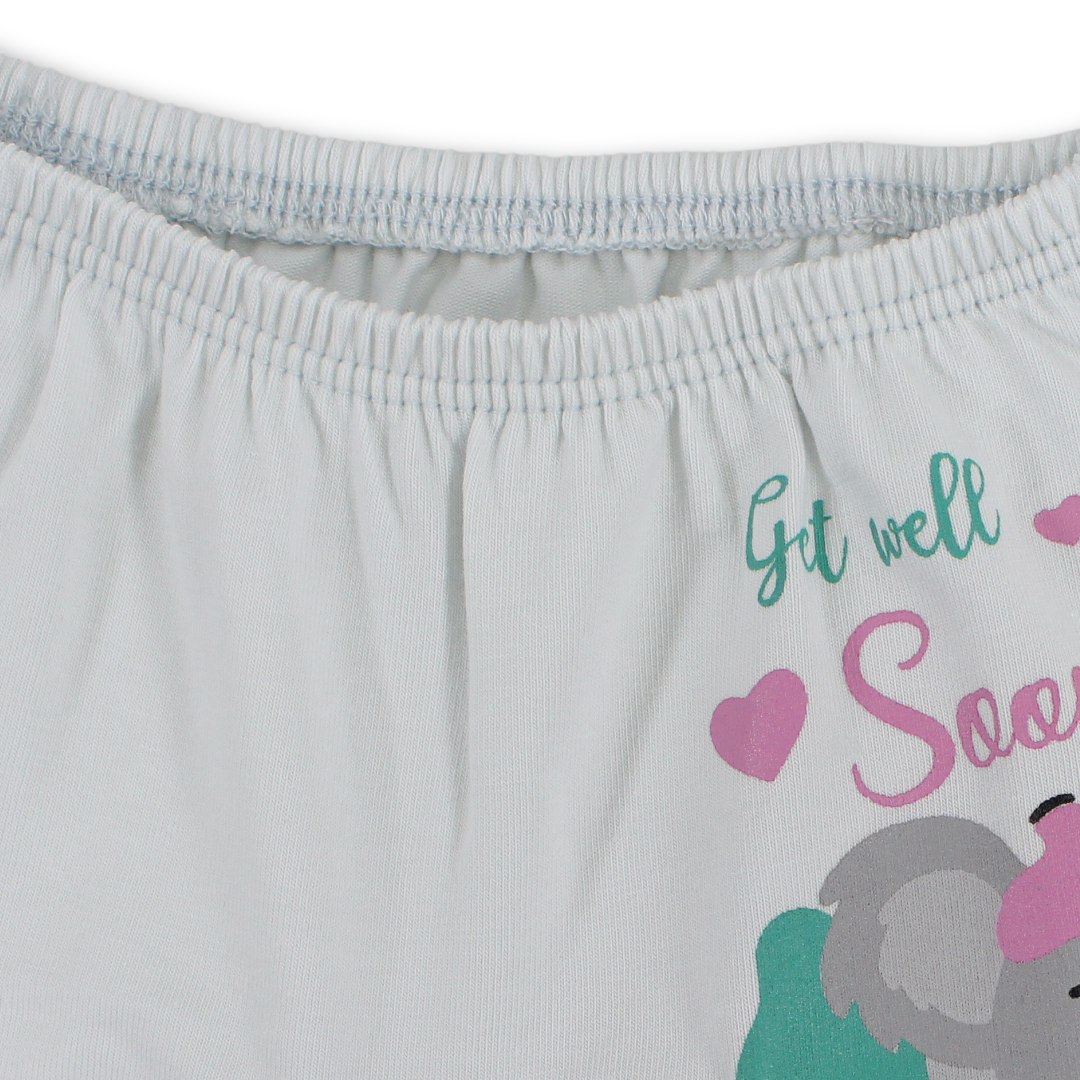 Girls Cotton Pantie – Off-White with Koala Print