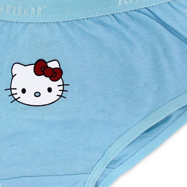 Girls Cotton Pantie – Aqua with Hello Kitty Print