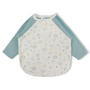 Cotton Baby Bib – Mint with Animals Print