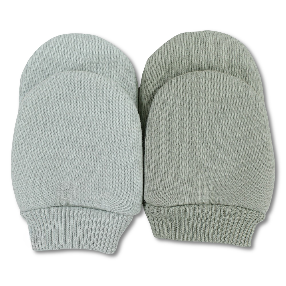 Baby Boys Cotton Hand Mittens Set – Aqua/Mint (Pack of 2)
