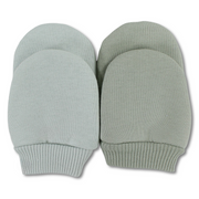 Baby Boys Cotton Hand Mittens Set – Aqua/Mint (Pack of 2)