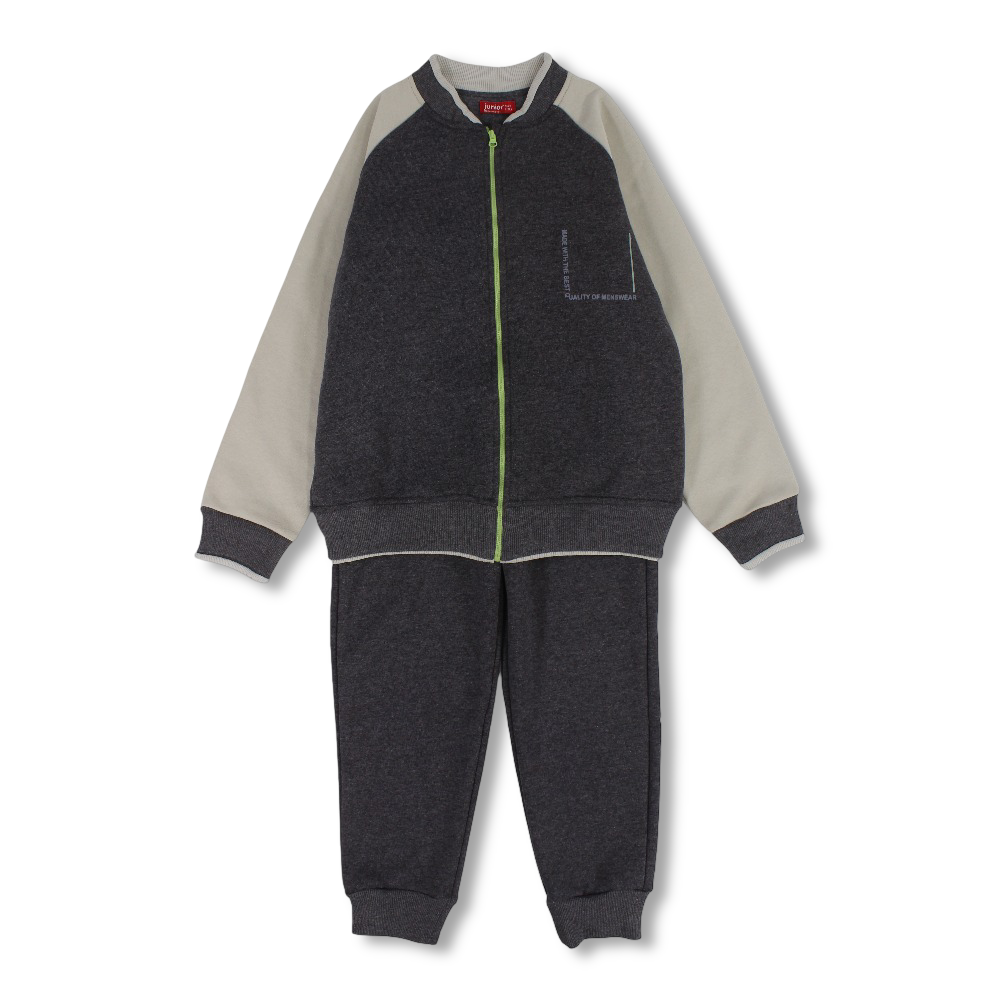 Boys Cotton Pajama Set – Grey