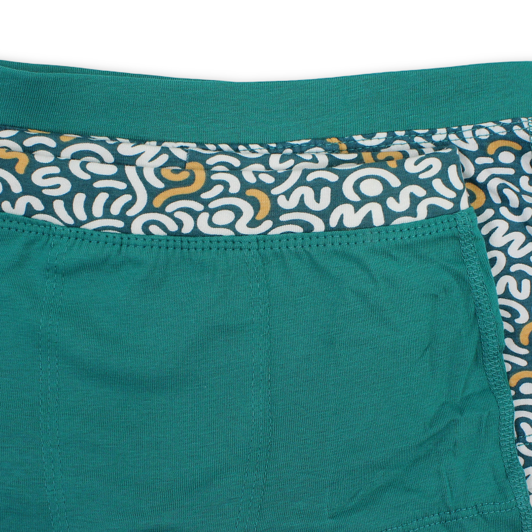 Boys Cotton Boxer Shorts Green – Pack Of 2