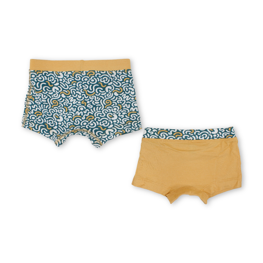 Boys Cotton Boxer Shorts Yellow – Pack Of 2
