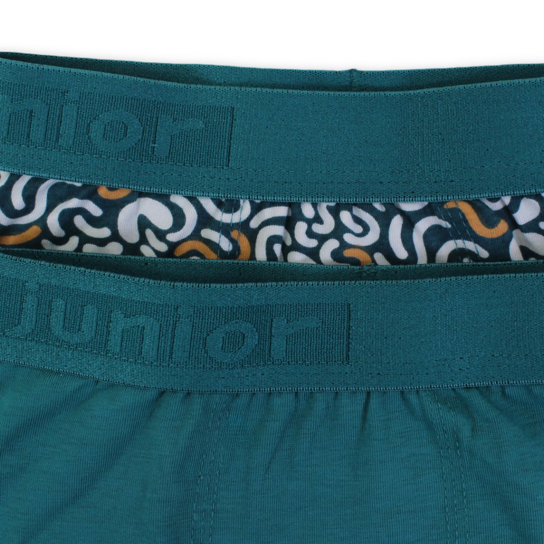 Boys Cotton Boxer Shorts Green – Pack of 2