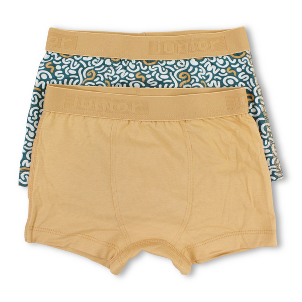 Boys Cotton Boxer Shorts – Yellow (Pack Of 2)