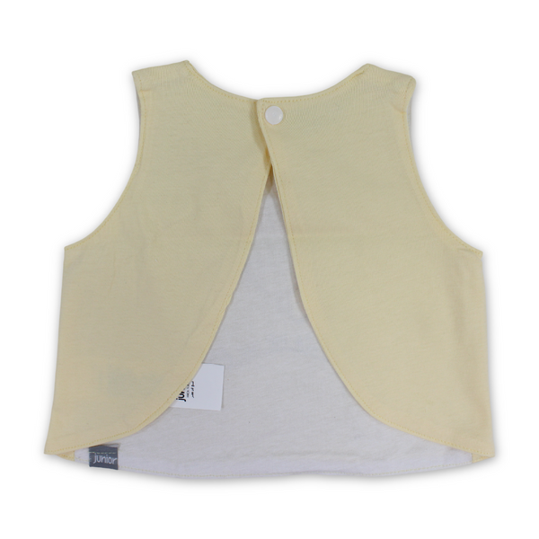 Coton Baby Bib – Yellow with Butterfly Print