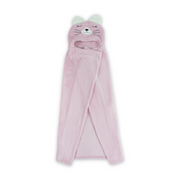 Cotton Baby Blanket – Pink with Cat Design