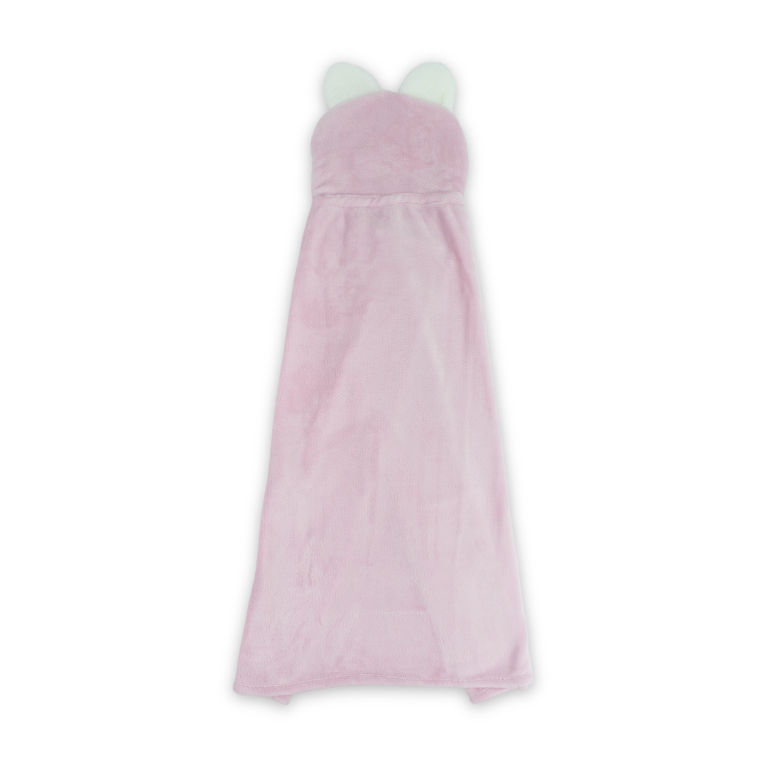 Cotton Baby Blanket – Pink with Cat Design
