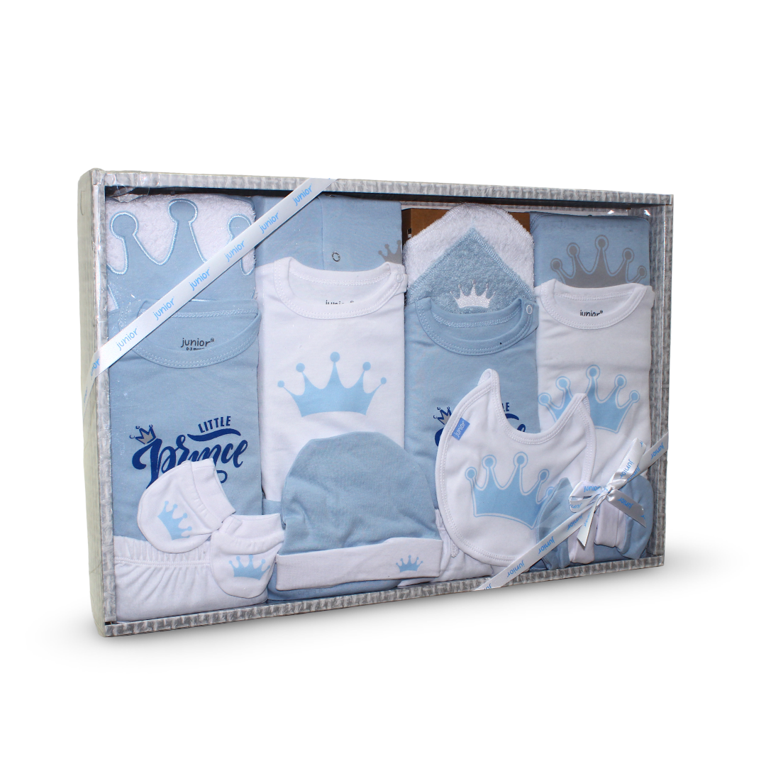 Baby Boys Cotton Gift Clothes Box – Baby Blue (20 Pcs)