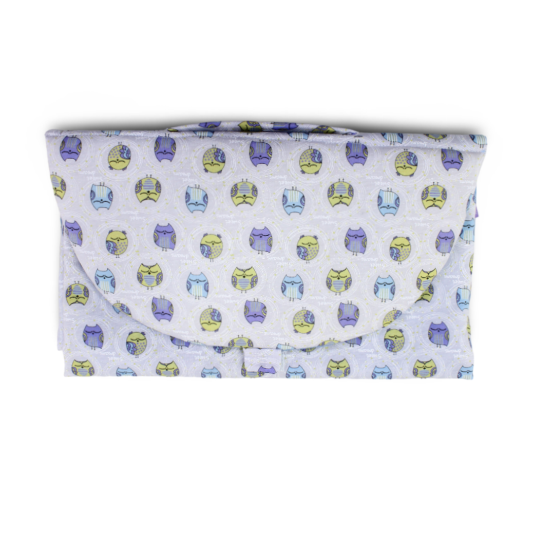 Cotton Mattress Baby – Baby Blue with Owls Print