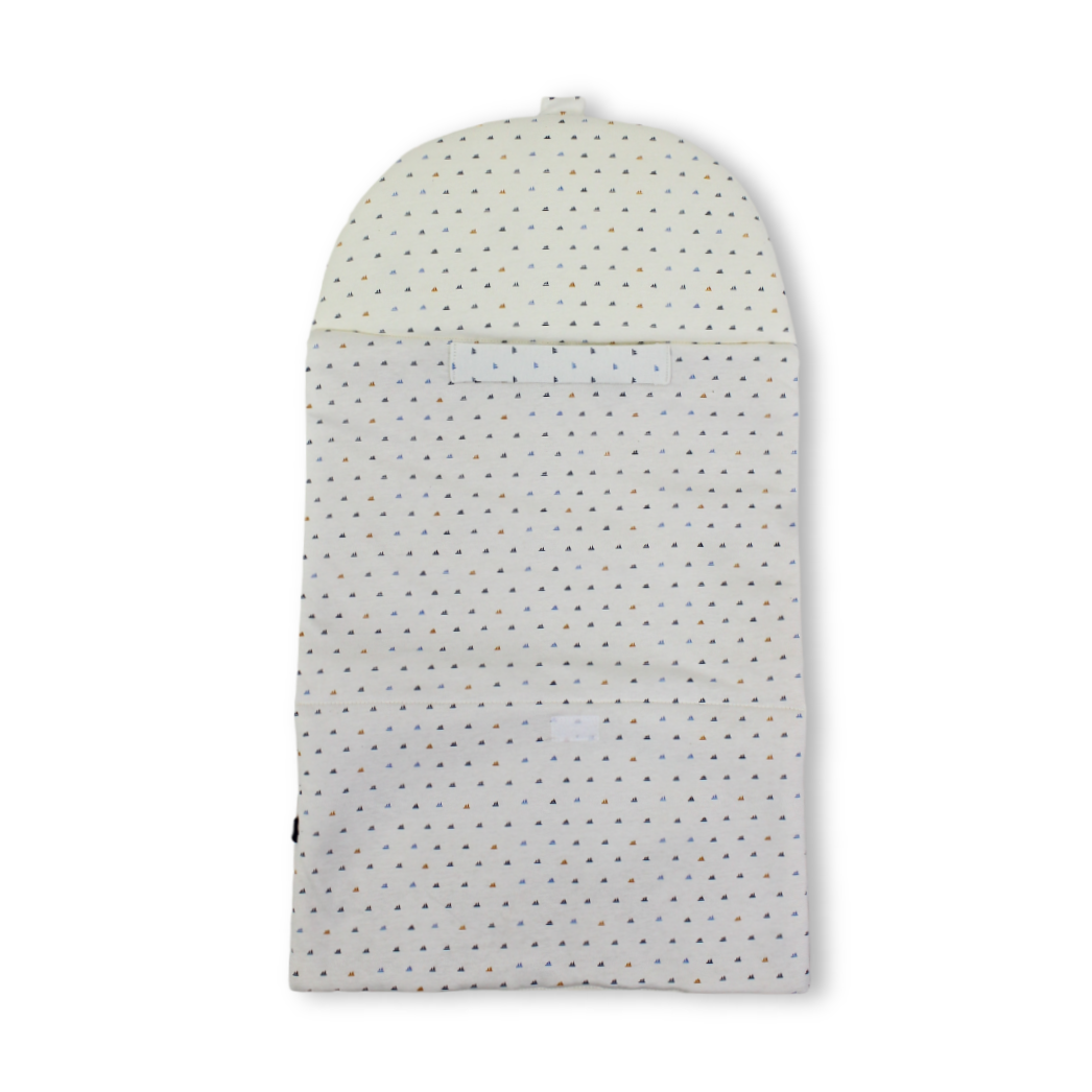 Cotton Baby Mattress – Off-White with Boats Print