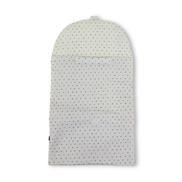 Cotton Baby Mattress – Off-White with Boats Print