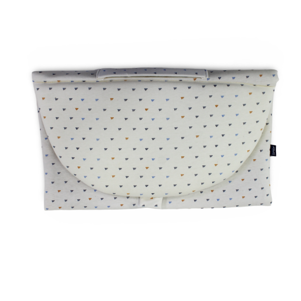 Cotton Baby Mattress – Off-White with Boats Print
