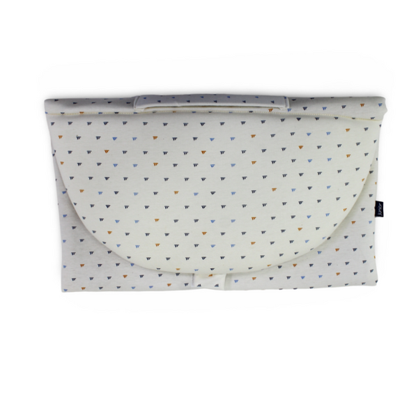 Cotton Baby Mattress – Off-White with Boats Print