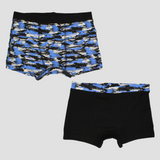 Bluish Boxer Shorts (Pack Of 2)