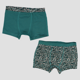 Teal Boxer Shorts (Pack Of 2)