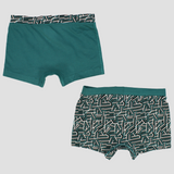 Teal Boxer Shorts (Pack Of 2)