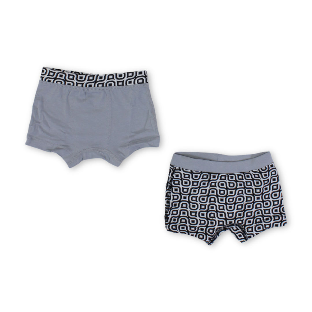 Boys Cotton Boxer Shorts Grey – Pack of 2 - Clothing - Junior