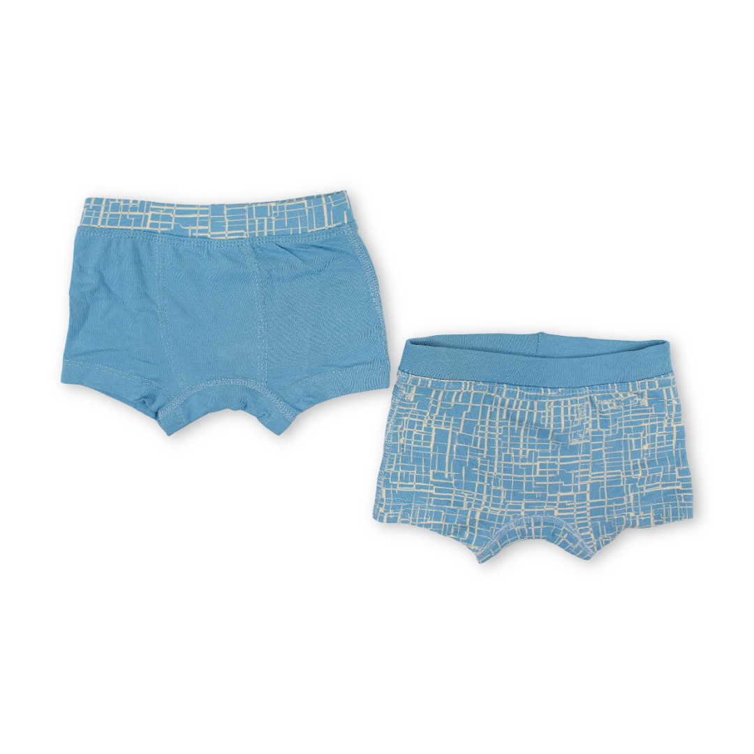 Boys Cotton Boxer Shorts Baby Blue – Pack of 2