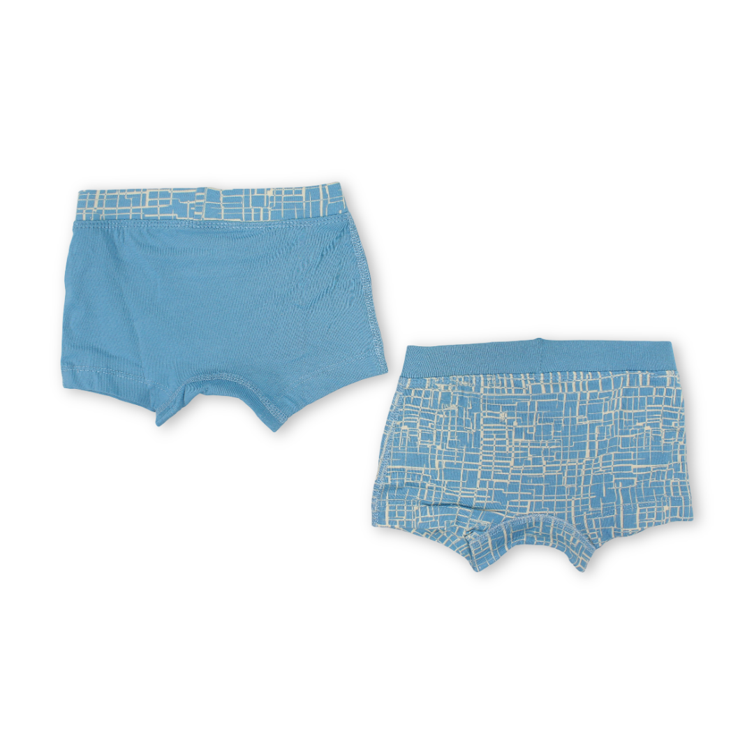 Boys Cotton Boxer Shorts Baby Blue – Pack of 2