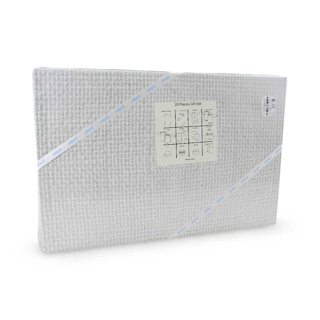 Baby Gift Box 20Pcs – Off-White & Baby Blue with "Little Prince" Print