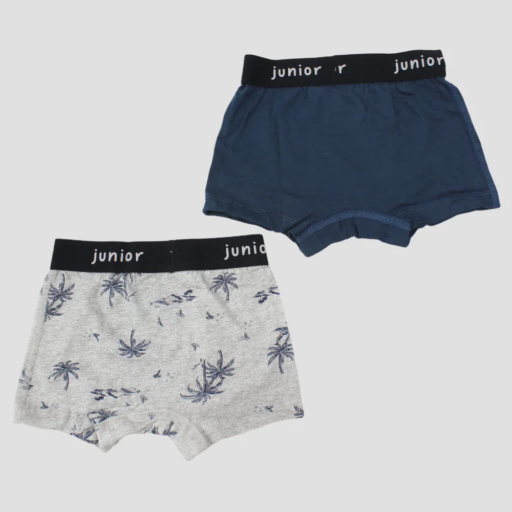 Pack of 2 - Multicolored Boys Cotton Boxer Shorts