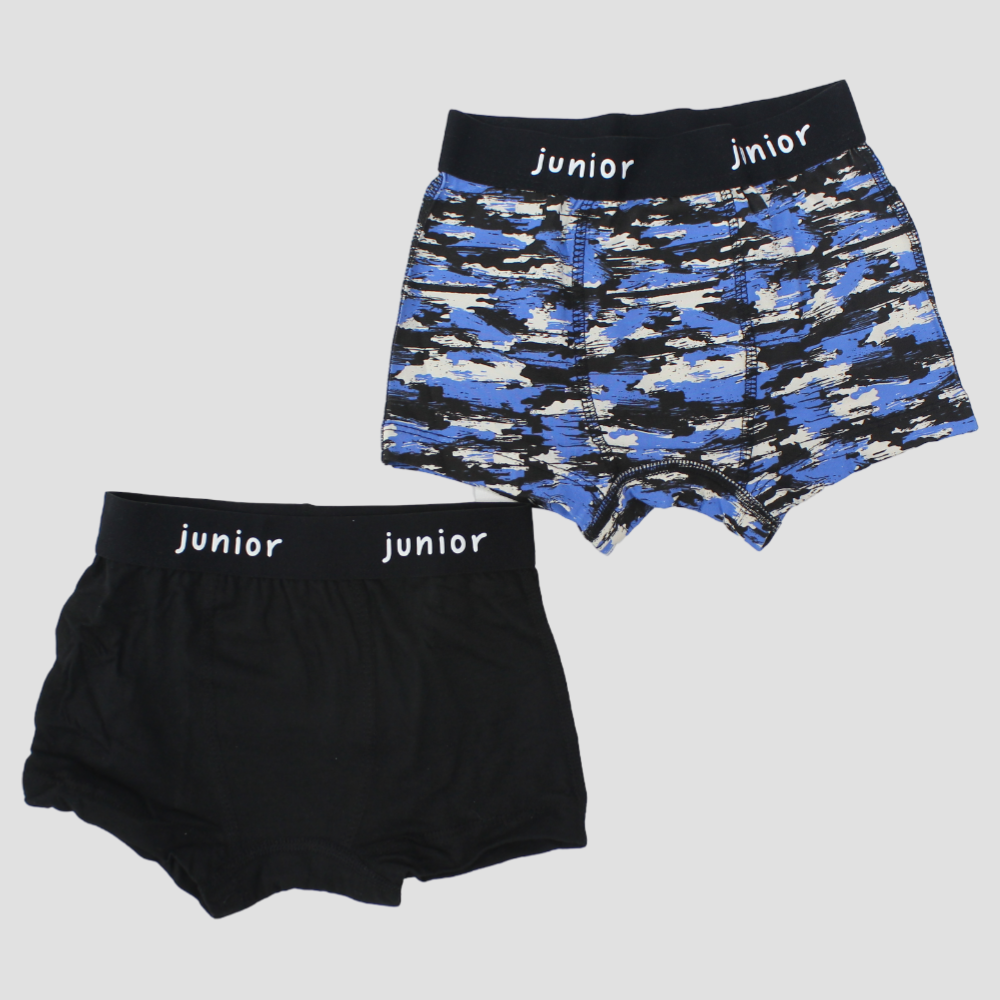 Multicolored Boys Cotton Boxer Shorts – Pack of 2