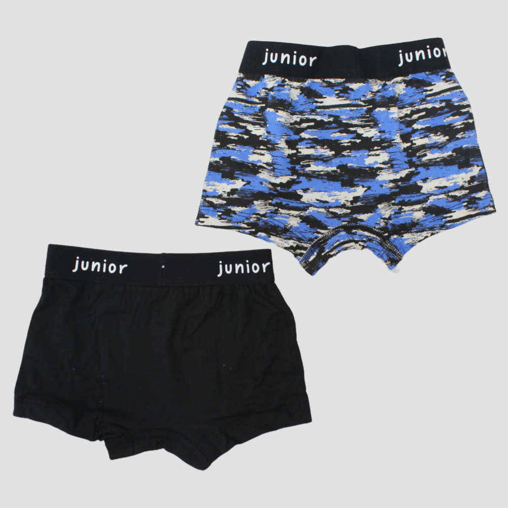 Multicolored Boys Cotton Boxer Shorts – Pack of 2