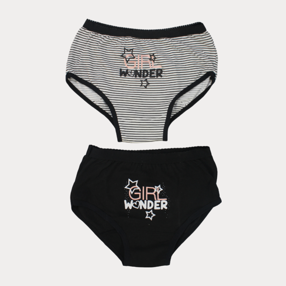 Girls Cotton Panties (Pack Of 2)