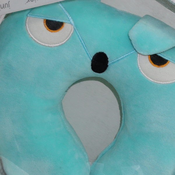 Cotton Baby Head Support Neck Pillow – Aqua Owl Design