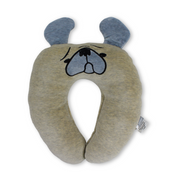 Cotton Baby Head Support Neck Pillow – Grey Dog Design