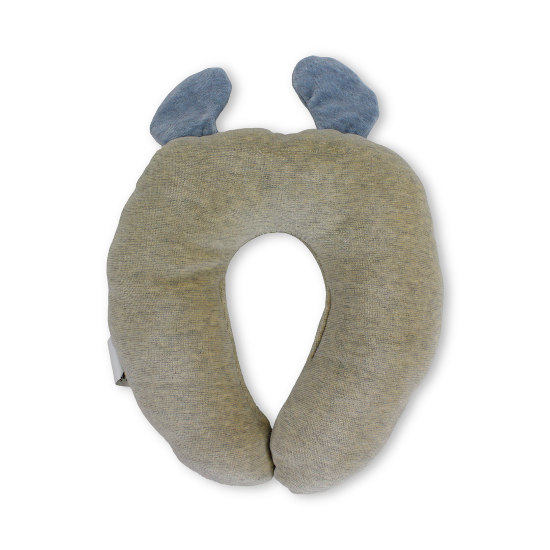 Cotton Baby Head Support Neck Pillow – Grey Dog Design