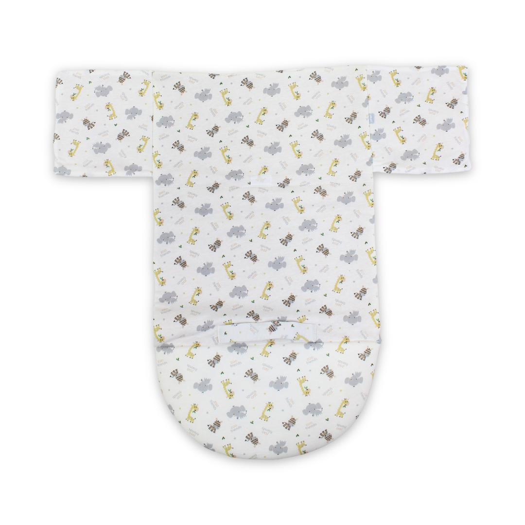 Cotton Mattress Baby – Off-White with Animals Print