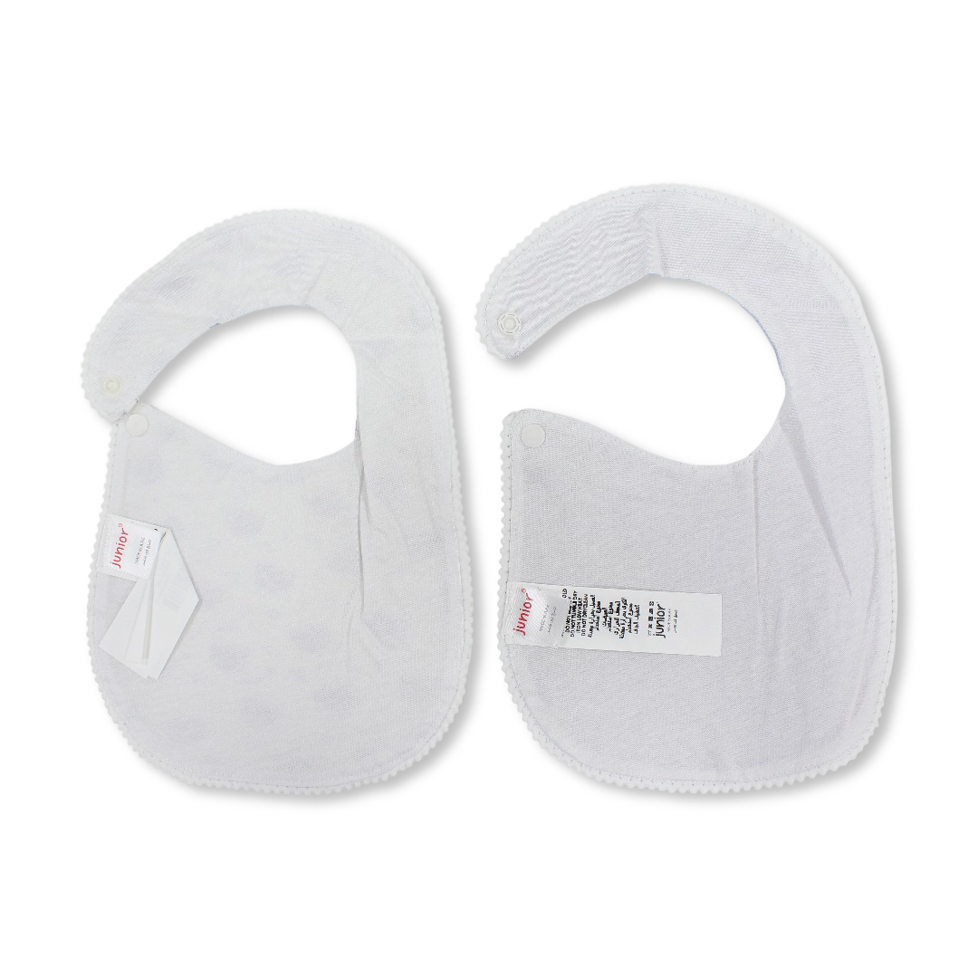 Cotton Bib – Purple & Off-White with Cats Print