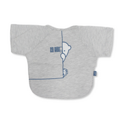 Cotton Bib – Grey with "Go Hid" Print