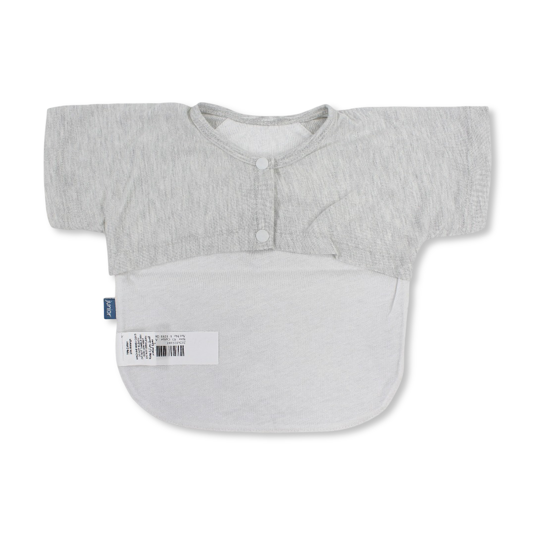 Cotton Bib – Grey with "Go Hid" Print
