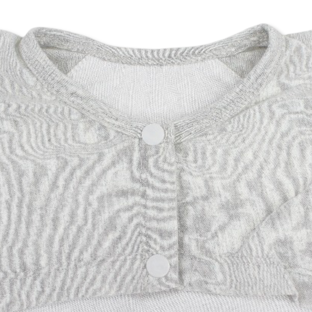 Cotton Bib – Grey with "Go Hid" Print