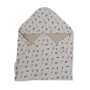 Cotton Blanket – Beige with Animals Print