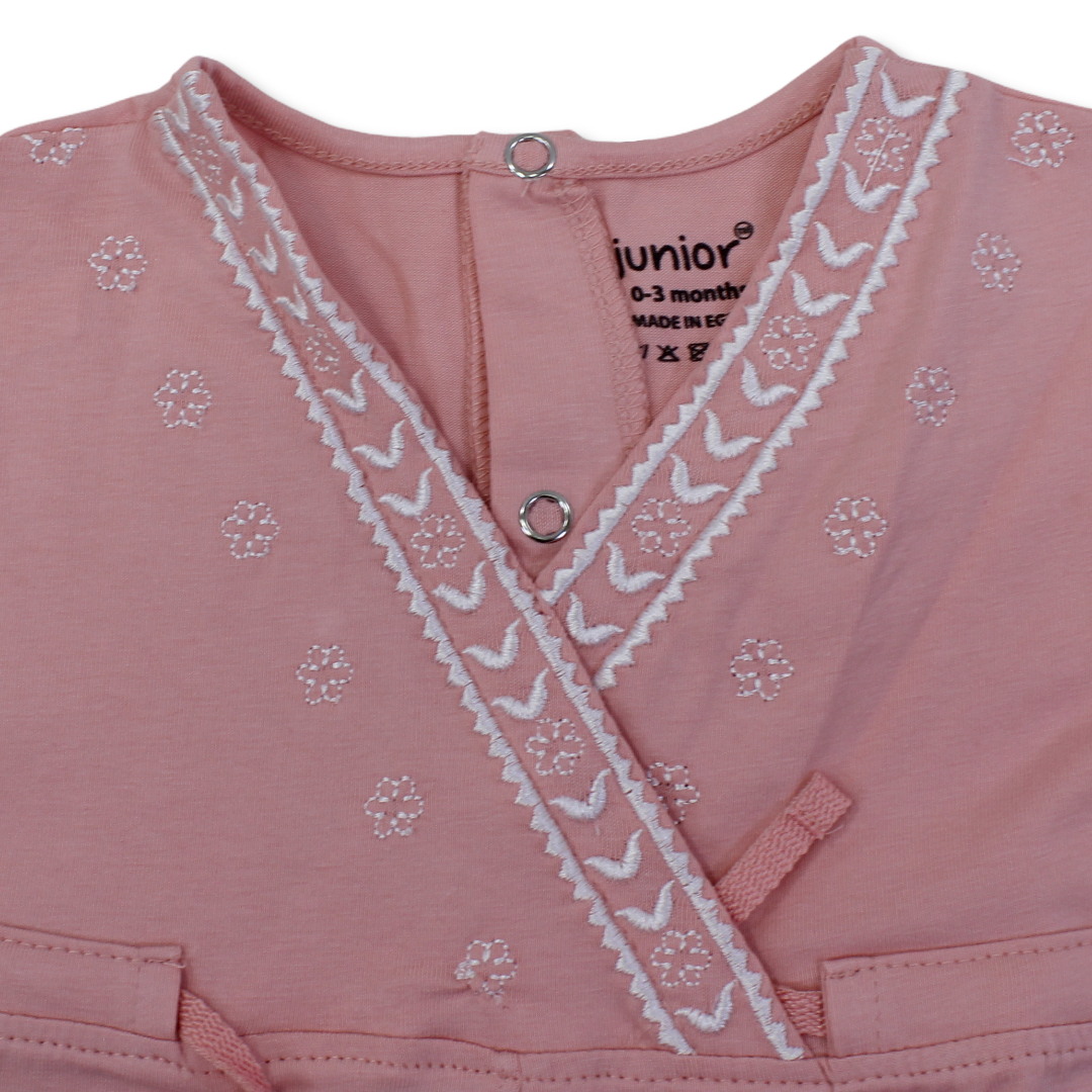 Baby Girls Cotton Romper – Pink