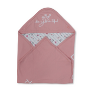 Cotton Blanket – Pink*Off-White with "Hello Summer" Print